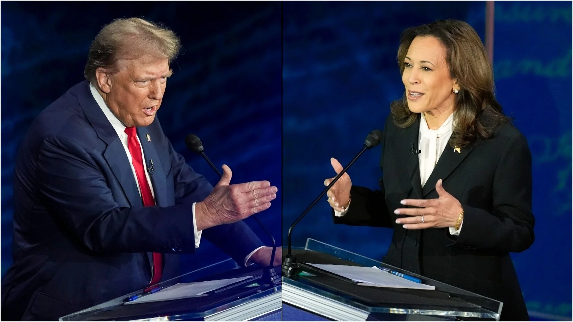 Trump ofreció una rueda de prensa en Los Ángeles tras el debate con Kamala Harris